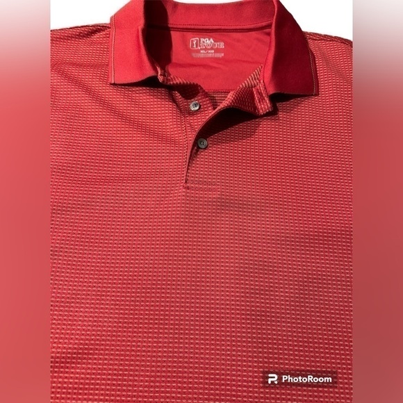 PGA Tour Golf Polo Red Collared Short Sleeve Shirt Men’s XL - Picture 4 of 4